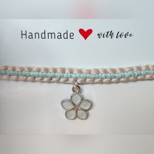 Handmade Flower Charm Bracelet